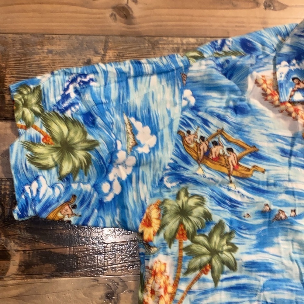 Ocean Current vintage button down Hawaiian shirt size medium - Picture 2 of 6